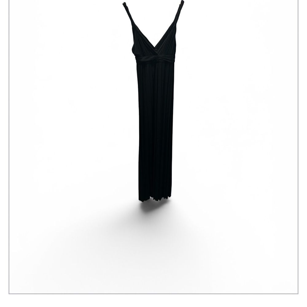The Limited Black Sleeveless V-Neck Pleated Maxi Dress